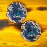 Retriever - car coasters old school camo