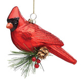 Red Cardinal with Pine & Berry Accents Ornament