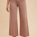 Dried Rose High Waisted Cropped Pants