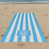 Lulu Mac-Blue Darby Beach Towel