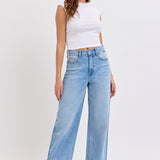 Cello High Rise Wide Leg with Self High Cuffed Hem