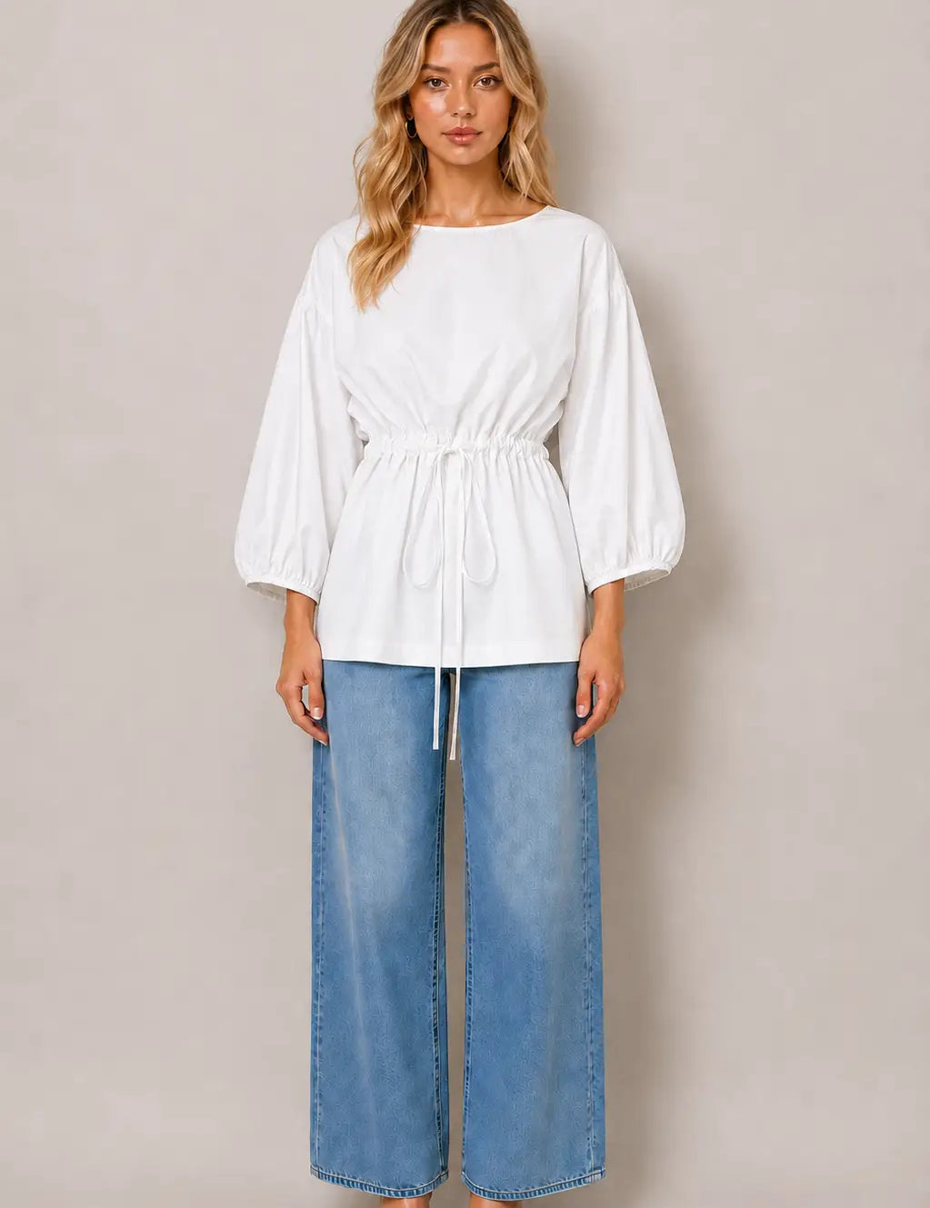 Elodie Drawstring Waist Blouse