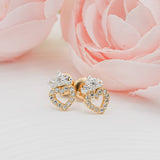 Cherished Moments Princess Heart & Tiara Screw-Back Earrings