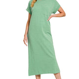 Everyday Ease Midi Dress – Washed Kelly Green
