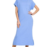 Everyday Ease Midi Dress – Cornflower Blue