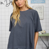 Washed Charcoal Cotton Tee