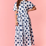 Spot On Maxi Dress – Navy/White