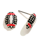 Red Football Earrings