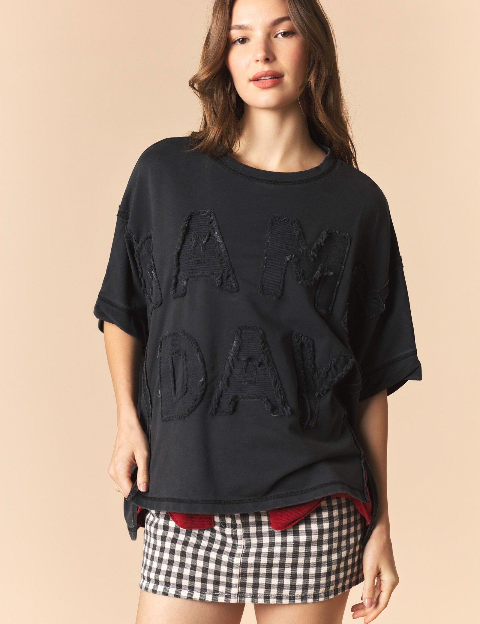 Washed GameDay Twill Patch French Terry Top