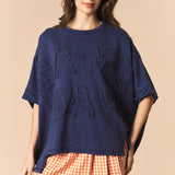 Washed GameDay Twill Patch French Terry Top