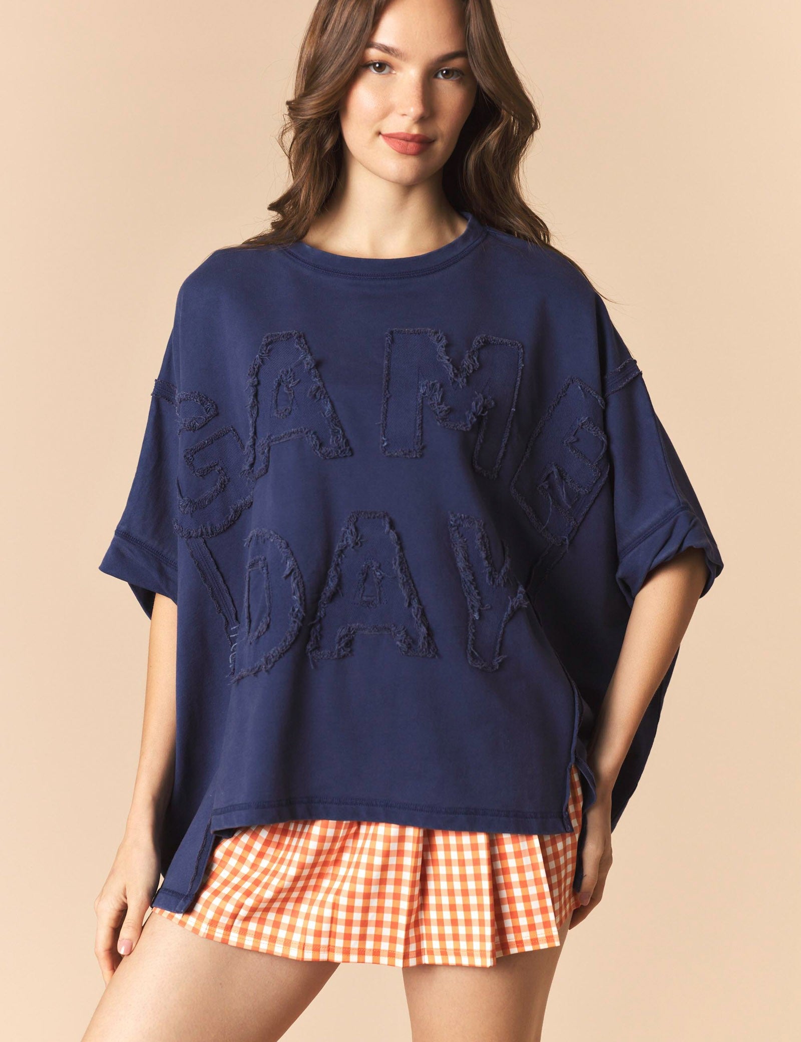 Washed GameDay Twill Patch French Terry Top