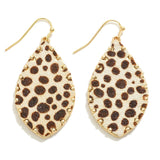 Animal Print Teardrop Earrings