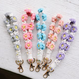 TikTok Daisy Flower Wristlet Keychain