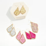 Glitter Teardrop Drop Earrings