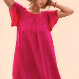 Fuchsia Flirt Shift Dress (S–L)