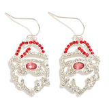 Rhinestone Santa Claus Drop Earrings