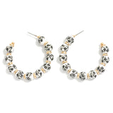 Chinoiserie Black Beaded Hoop Earrings