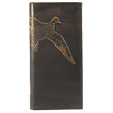 Mallard Burnished Leather Secretary Wallet