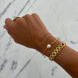 Pearl Beaded Bracelet – Gold