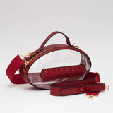 Clear Gameday Football Crossbody Bag: Burgundy