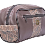 Shot Shell Brown Pebble Old School Camo Men's Toiletry Dopp Bag.: Brown/Tan