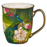 Blessed Blue Peacock Ceramic Mug
