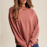 Ultra-Soft Brushed Knit Crewneck – Dusty Pink