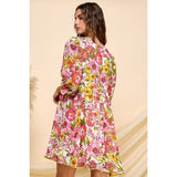 Retro Chic Flower Babydoll Dress