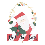 Deck the Halls Santa Topper - Holiday Decor