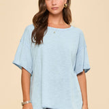 Everyday Essential Cotton Tee – Light Blue