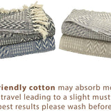Patterned Cotton Throw Blanket - 50 x 70 - Style Options: Diamond