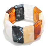 Chunky Acetate Rectangle Stretch Bracelet