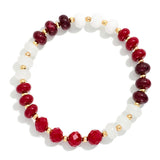 Red Beaded Stretch Bracelet