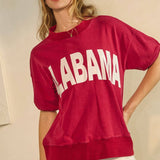 Alabama Acid Washed Short Sleeve Sweatshirt