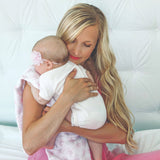 Pink Heavenly Floral Muslin Swaddle Blanket, Premium Cotton