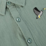 Sage Green Mallard Boys Dress Shirt