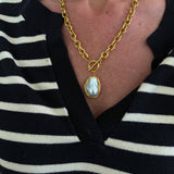Pearl Drop Necklace – Gold