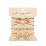 BOHO DUAL FUNCTION KNOT BRACELET HAIR TIES | 40BH105: Black