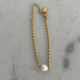 Pearl Beaded Bracelet – Gold