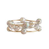 12mm Faceted Mystic Eye Agate  Blessing Bracelet: L