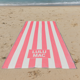 Lulu Mac-Pink Darby Beach Towel