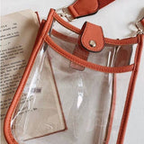 Mini Clear Crossbody Bag: Orange