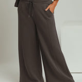 SpaceKnit Wide Leg Pants in Charcoal