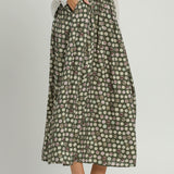 Perfectly Spotted Pleated Maxi Skirt