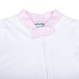 New Beginnings Pink Zipper Footie: Pink / PREM