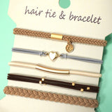 BOHO DUAL FUNCTION KNOT BRACELET HAIR TIES | 40BH104: PALM TREE