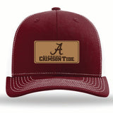 A Crimson Tide Leather Patch: Heather Grey/ White