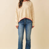 3339GK Diamond Knit Pullover Sweater: Light Heather Gray / Contemporary / M
