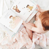Pink Heavenly Floral Muslin Swaddle Blanket, Premium Cotton