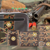 Shotshell Men's Secretary Old School Camo Leather Wallet.: Brown/Tan Camo
